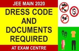 Important Document Required in JEE Main Exam Centre